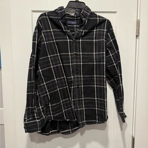 Roundtree & Yorke Black and White Checkered Shirt